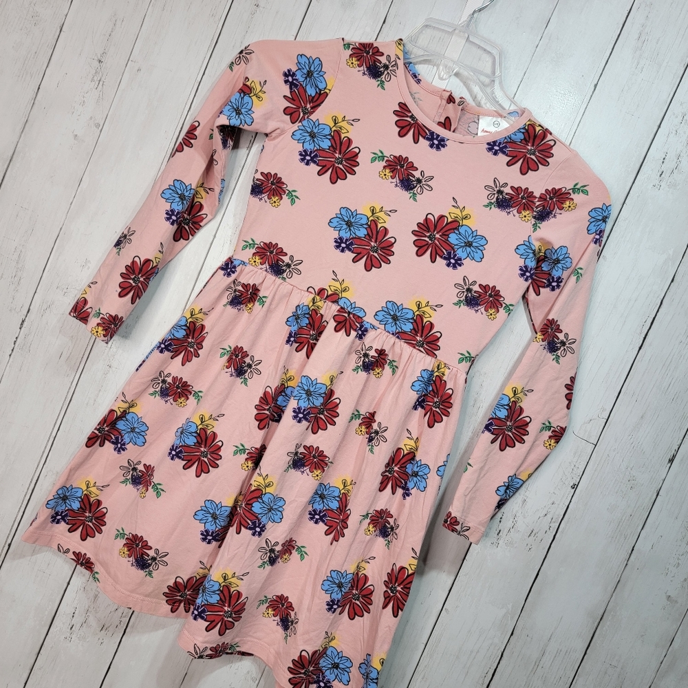 Hanna Andersson G Bundles Print Elizabeth Dress Perfect Pink Size 140 (US 10). - Picture 2 of 10
